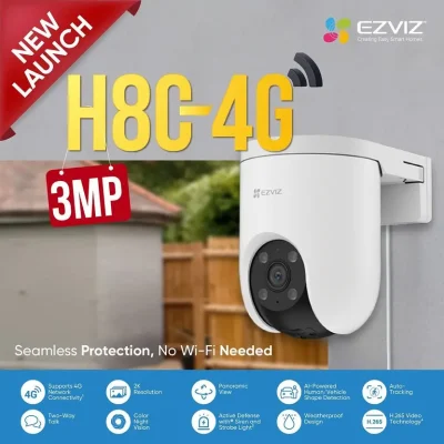 Ezviz H8C 2K 4G PTA Approved CCTV Camera in Pakistan